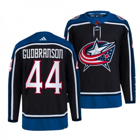 Columbus Blue Jackets Dresy Erik Gudbranson 44 Adidas 2022-23 Černá Reverse Retro 2.0 Authentic - Pánské